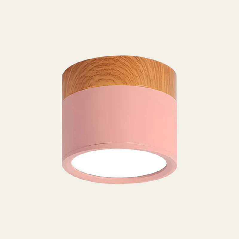 Stilfuldt Loftlys i Pink med Energibesparende LED