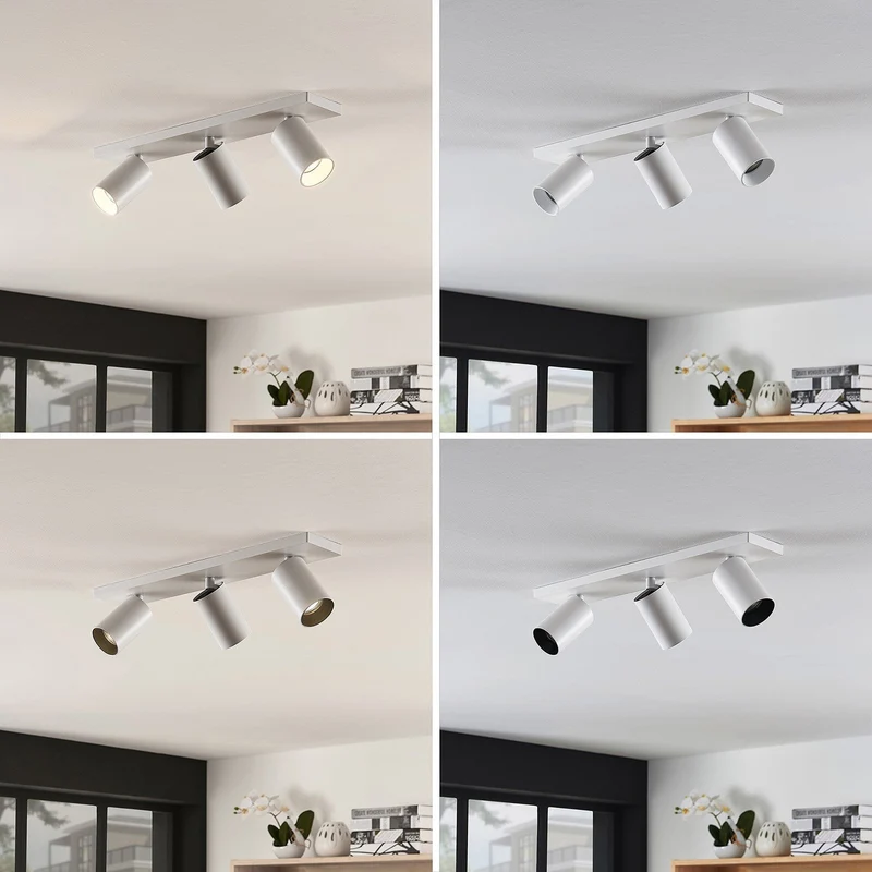 Justerbare Loftspots i Hvidt Aluminium til Moderne Belysning