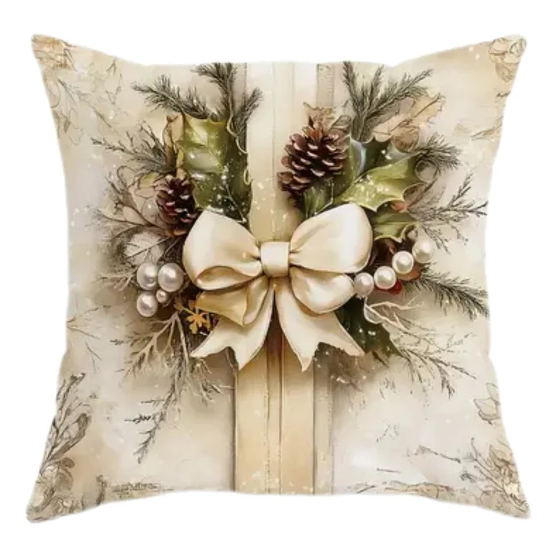 Julepudebetræk med Elegante Motiver til Sofa & Senge