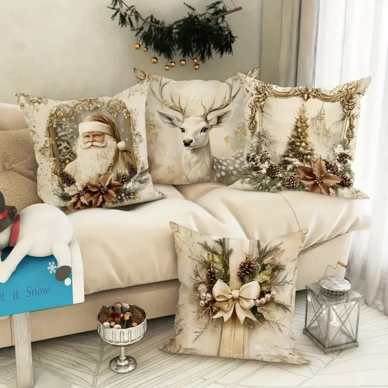 Julepudebetræk med Elegante Motiver til Sofa & Senge