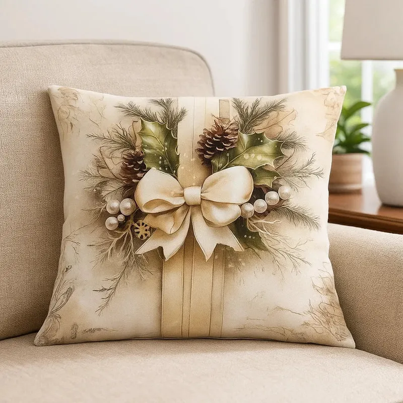 Julepudebetræk med Elegante Motiver til Sofa & Senge