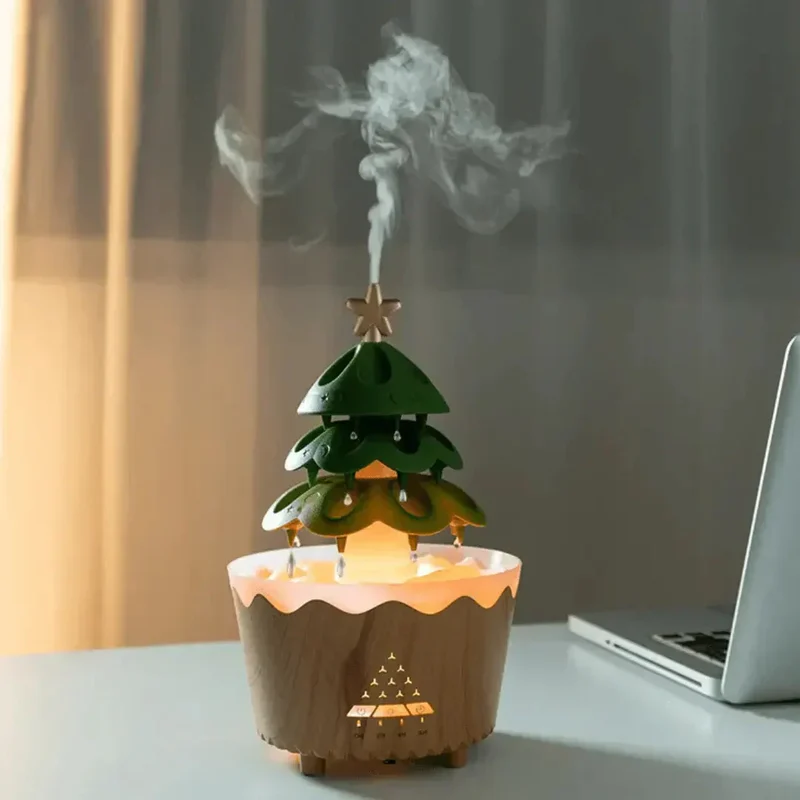 Juletræsformet LED Aromaterapi Diffuser med Farveskift