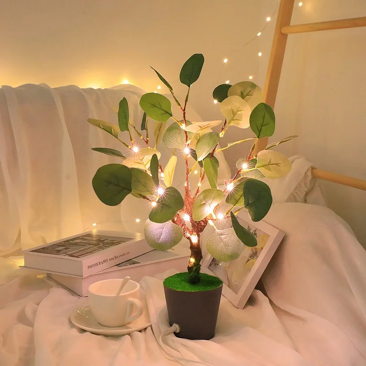 LED Bordlampe med Naturinspireret Design til Julestemning