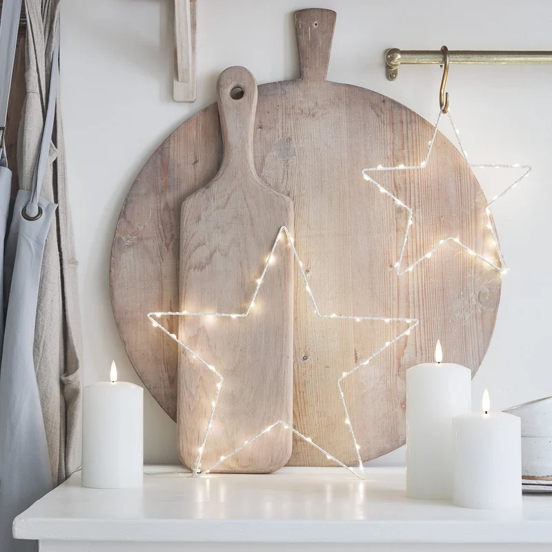 Elegant Stjerne Dekoration med Micro LED og Timer