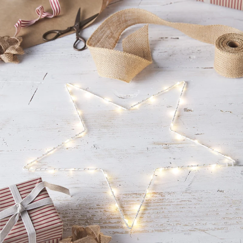 Elegant Stjerne Dekoration med Micro LED og Timer
