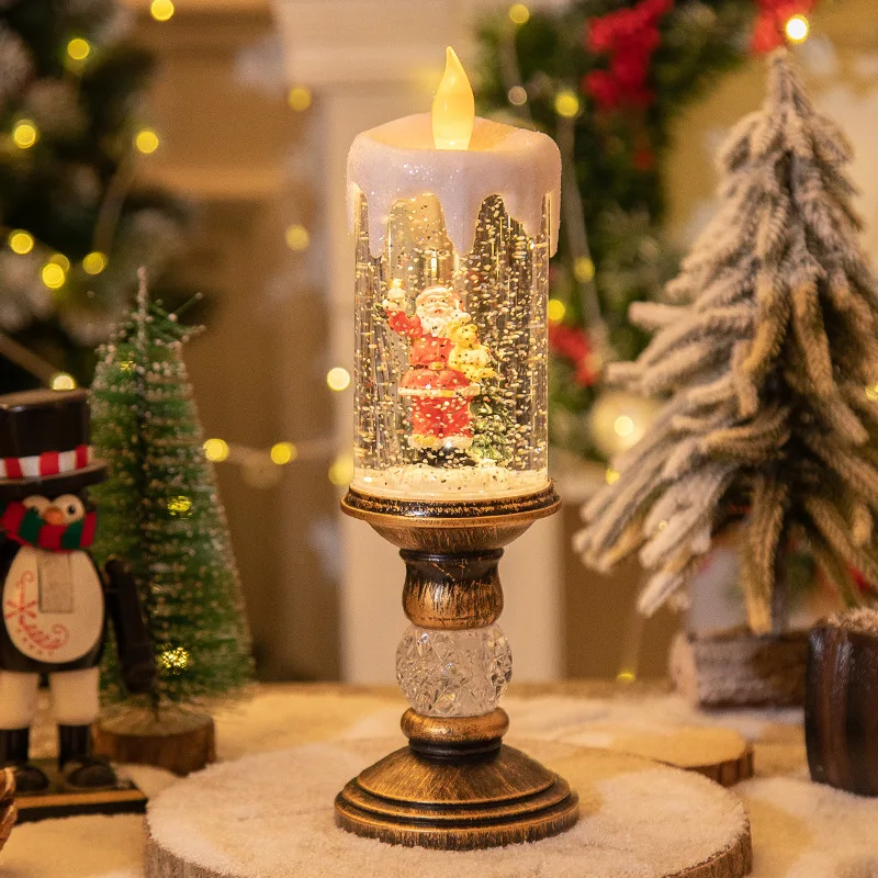Magiske LED Julelys med Flammefri Glød og Sneeffekt