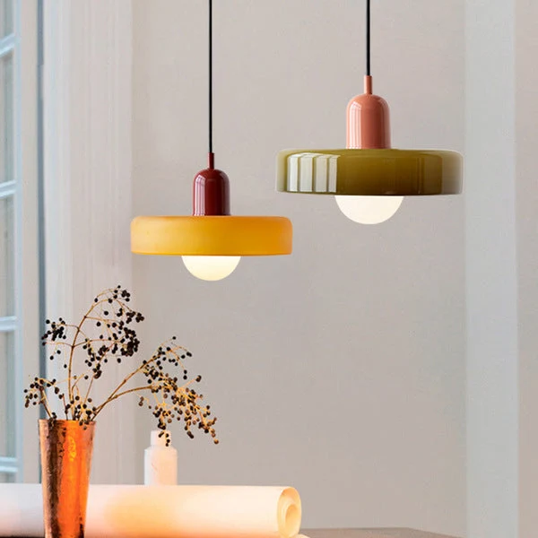 Farverig Glaspendel med Moderne Design til Hjemmet