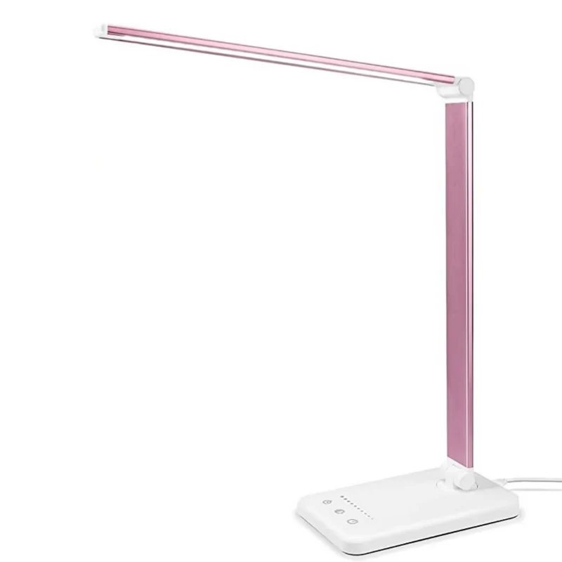 Justerbar LED Skrivebordslampe med USB & Øjenvenligt Lys