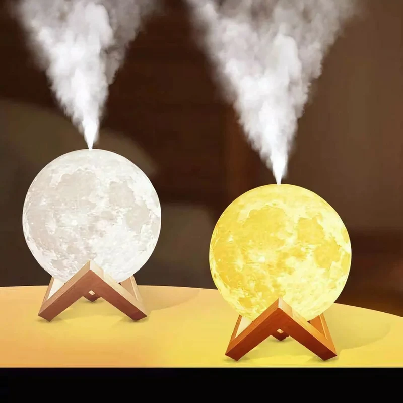 Multifunktionel LED Luna Lampe med Aromadiffuser & Luftfugter