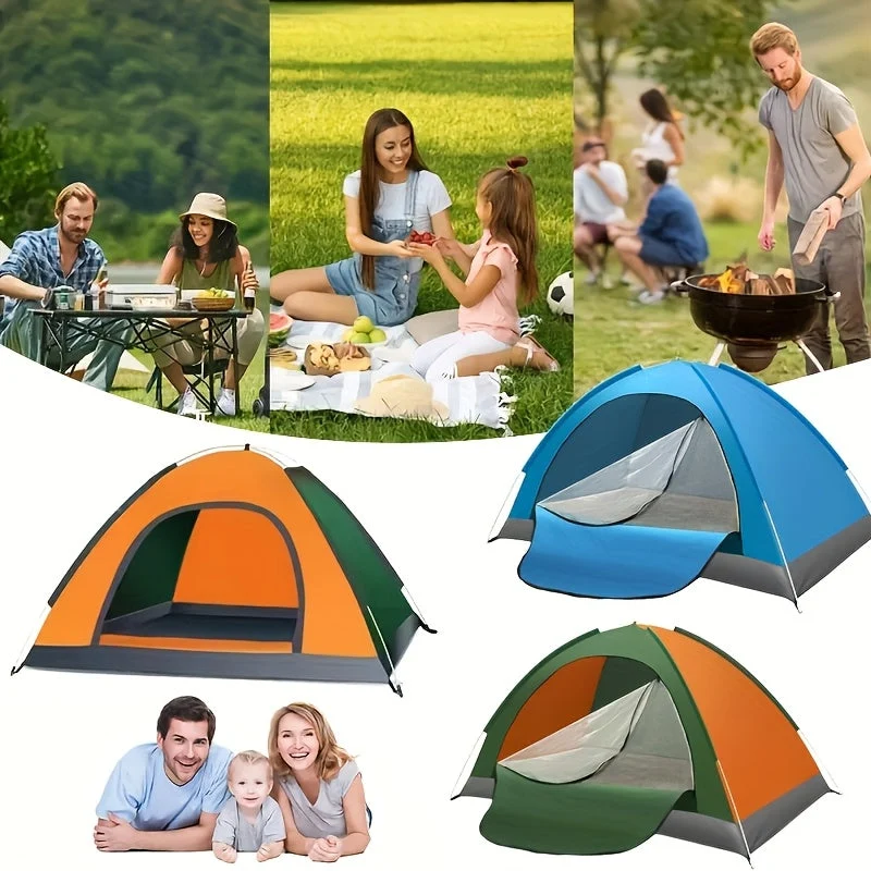 Lynopsætning Camping Telt med Holdbart Nylon & Lynlås
