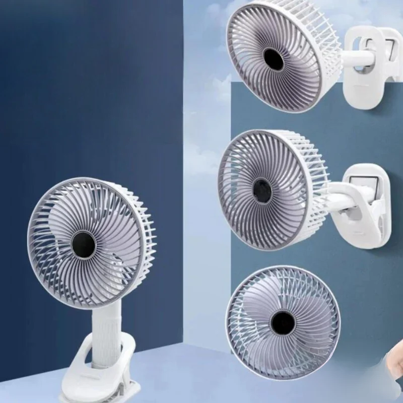 Bærbar 4-i-1 Ventilator med Klips for Fleksibel Køling