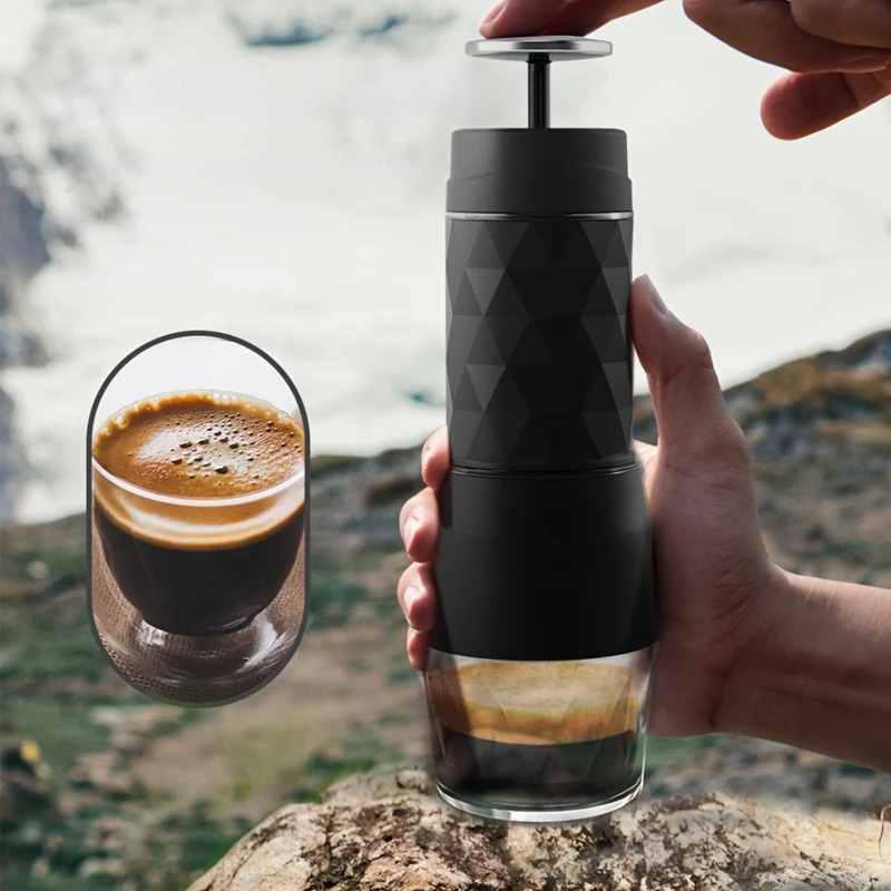 Bærbar Kaffemaskine - Nyd Frisk Kaffe Overalt uden Strøm