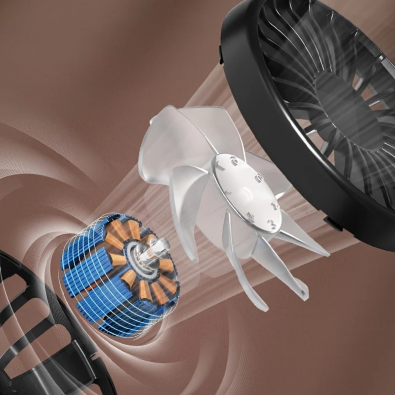 Kompakt USB Ventilator & Luftfugter med Genopladeligt Batteri