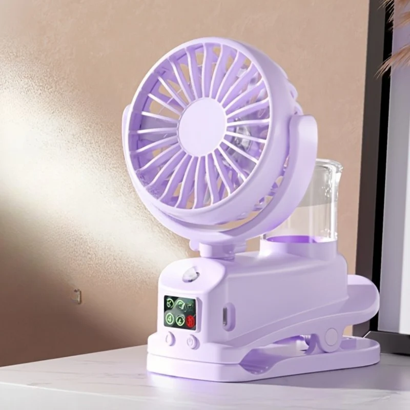 Kompakt USB Ventilator & Luftfugter med Genopladeligt Batteri