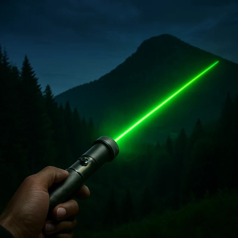 Langtrækkende Laserpegepind med Justerbar Fokus & Opladning