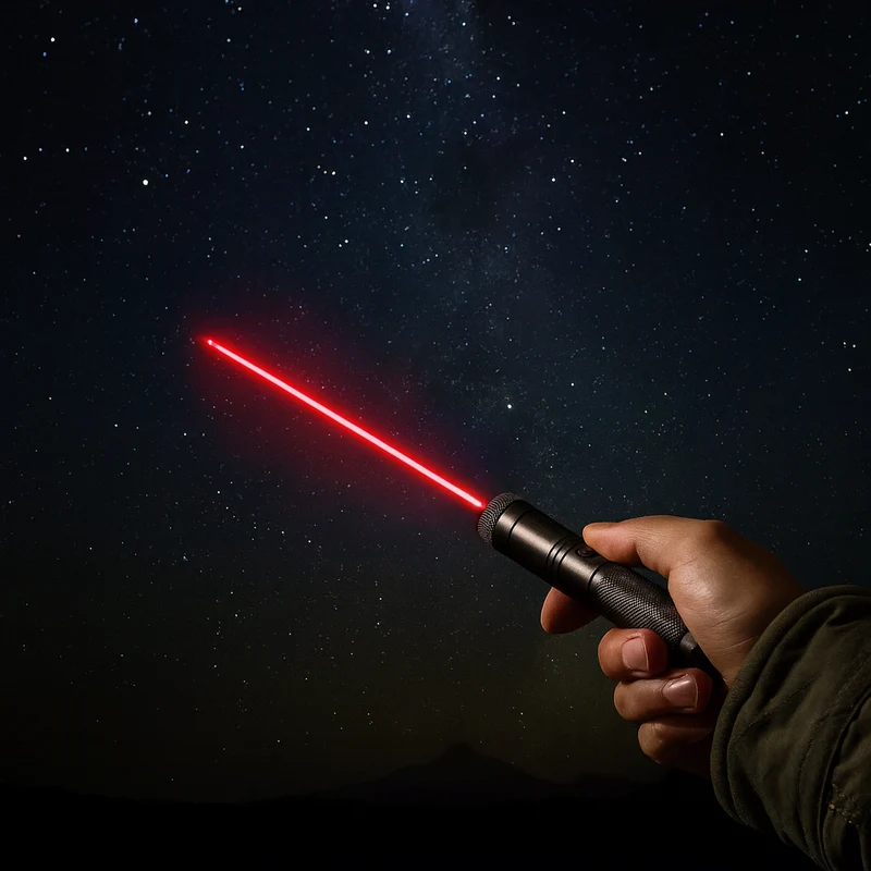 Langtrækkende Laserpegepind med Justerbar Fokus & Opladning