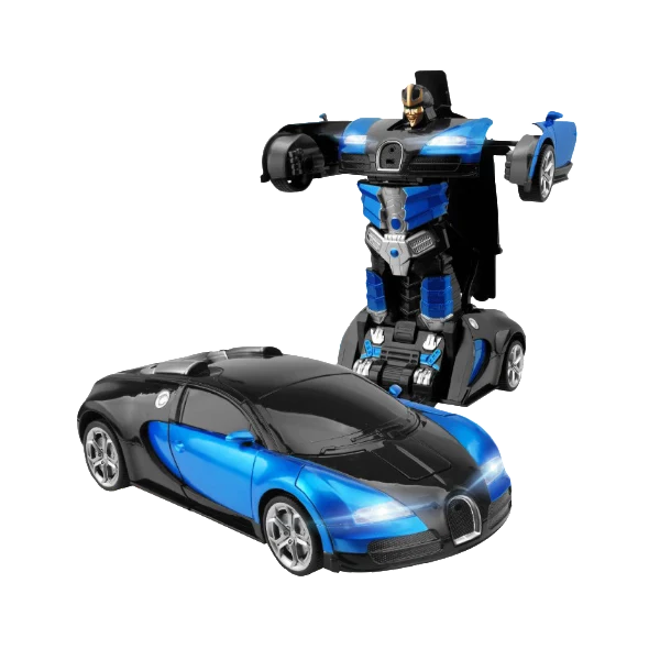 Transformerende Fjernstyret Robotbil med LED-lys
