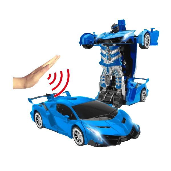 Transformerende Fjernstyret Robotbil med LED-lys