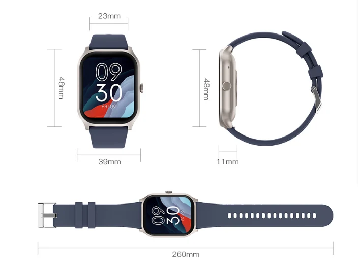 Smartwatch med Stor Skærm og Avanceret Sundhedstracking