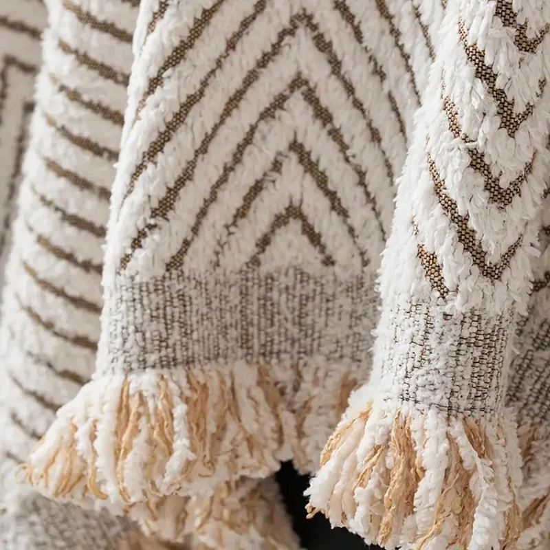 Elegant Sofaovertræk med Sildebensmønster - Stil & Beskyttelse