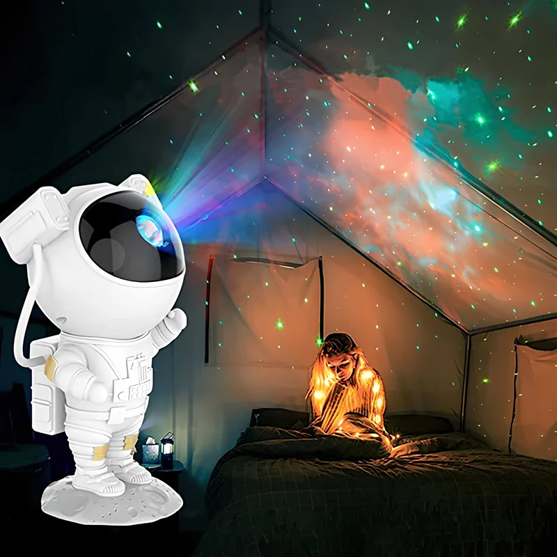 Astronaut Stjernehimmel Projektor med Beroligende Galakseeffekt