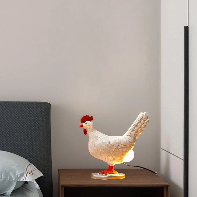 Sjov Kylling Bordlampe med Blødt LED Lys til Hjemmet
