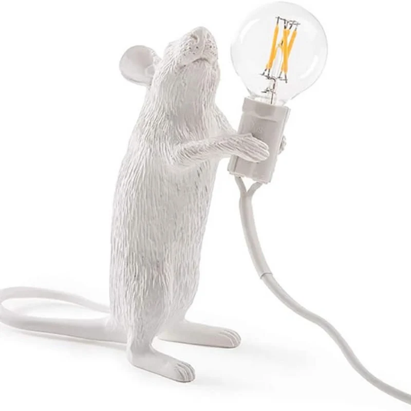 Charmerende LED Mus Bordlampe med Blødt, Varmt Lys