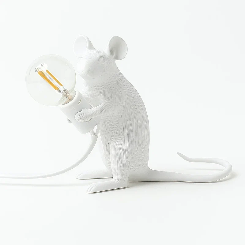 Charmerende LED Mus Bordlampe med Blødt, Varmt Lys