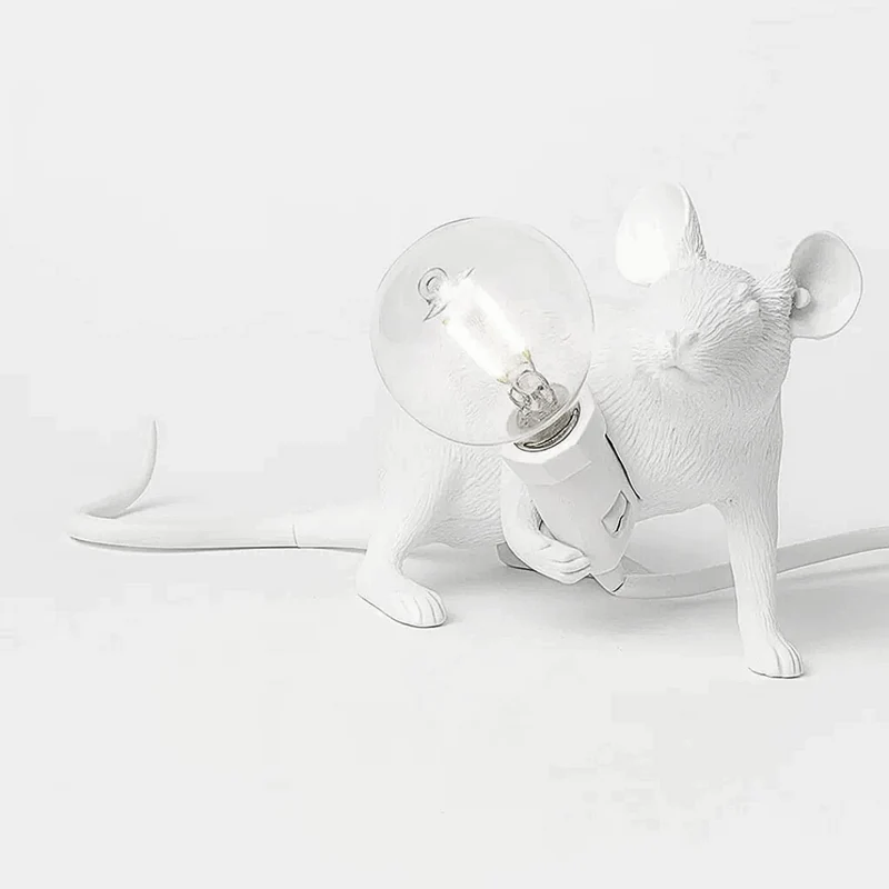 Charmerende LED Mus Bordlampe med Blødt, Varmt Lys