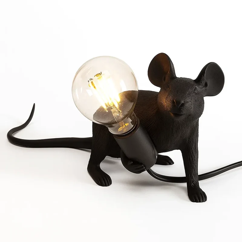 Charmerende LED Mus Bordlampe med Blødt, Varmt Lys