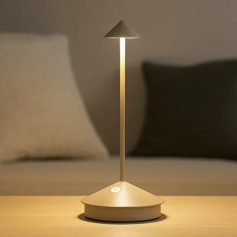 Dæmpbar LED Bordlampe – Vandtæt Elegance til Indendørs & Udendørs