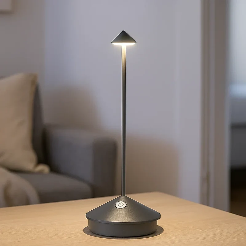 Dæmpbar LED Bordlampe – Vandtæt Elegance til Indendørs & Udendørs