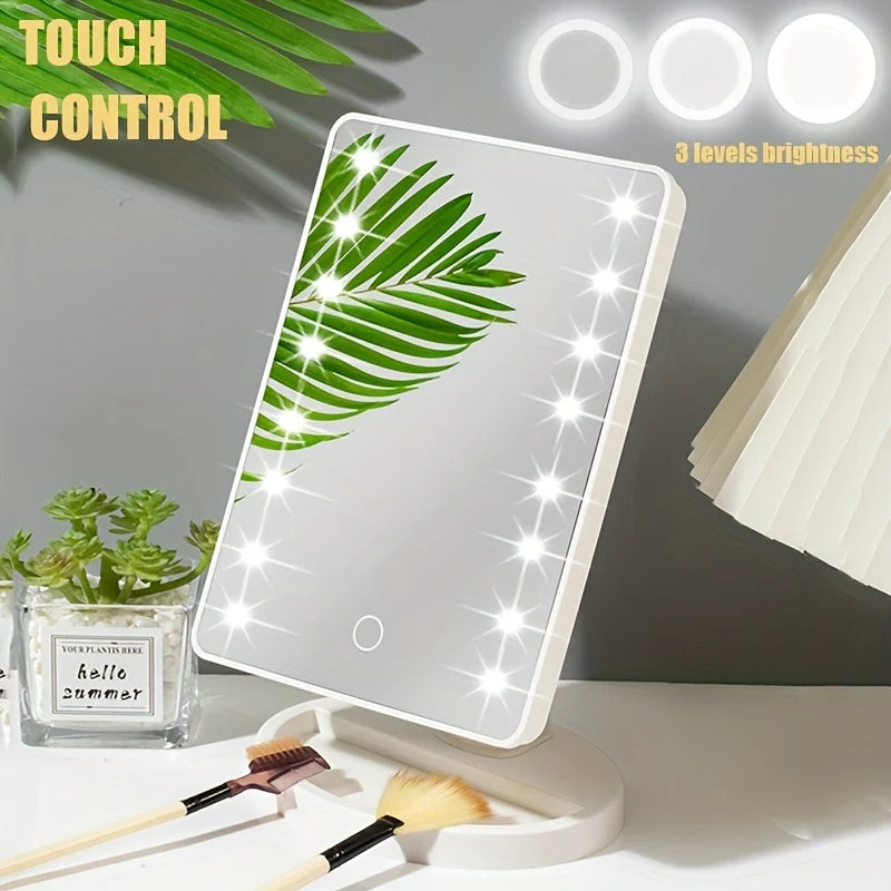 LED Makeup Spejl med Justerbar Touch-Belysning