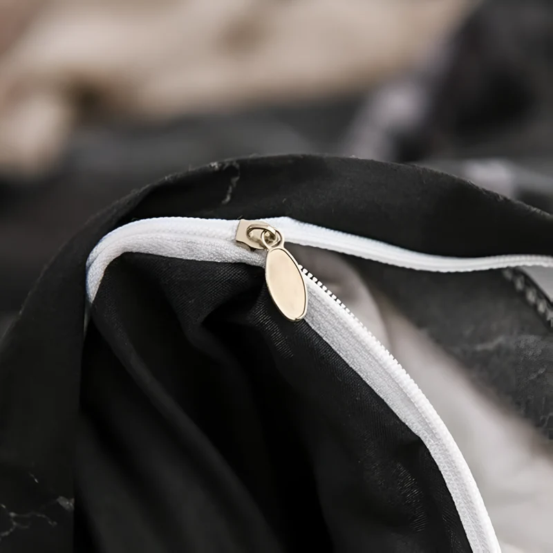 Luksuriøst Sengetøjssæt i Marmor Design med Blød Komfort