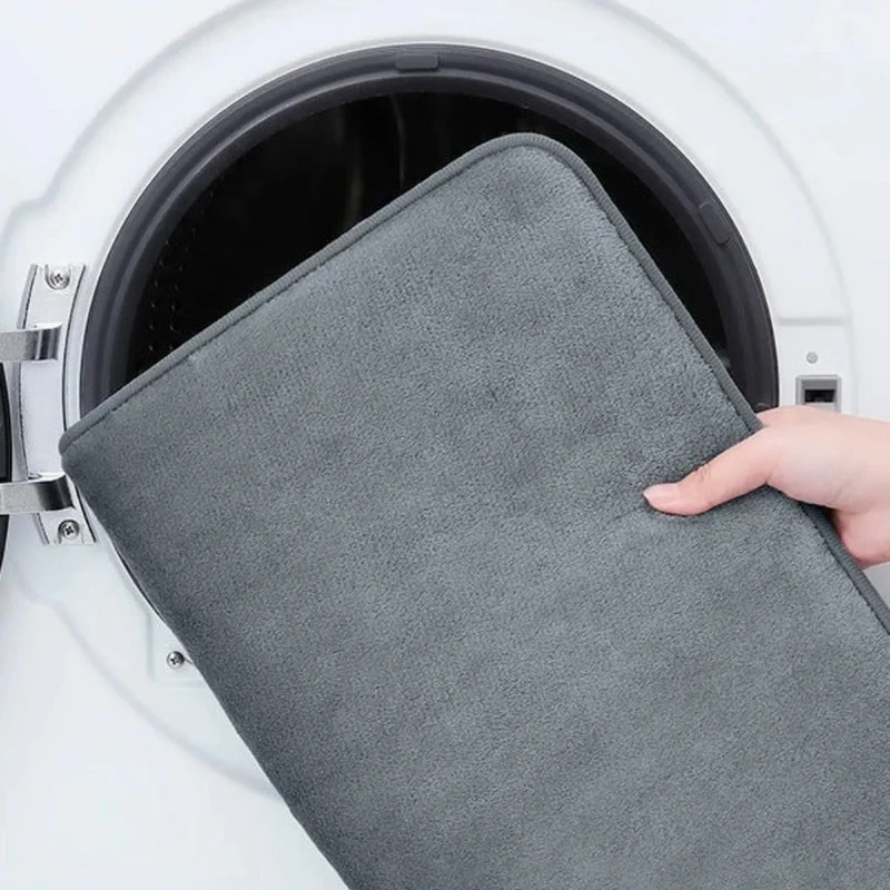 Blød Memory Foam Badeværelsesmåtte med Skridsikker Bund