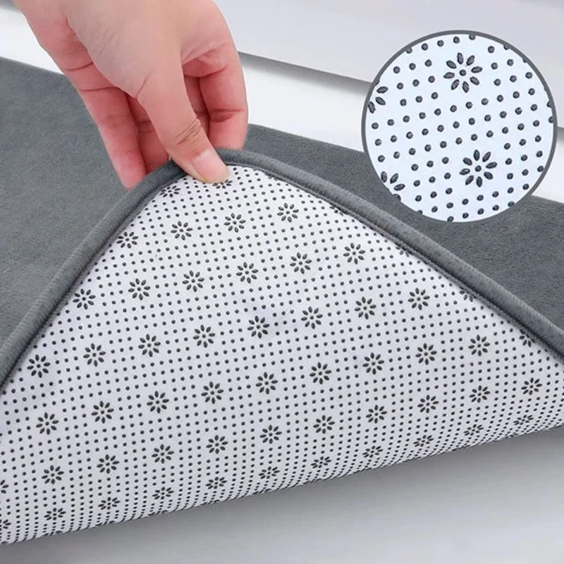 Blød Memory Foam Badeværelsesmåtte med Skridsikker Bund