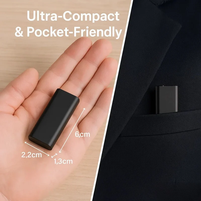 Kompakt Digital Lydoptager med Lang Batteritid