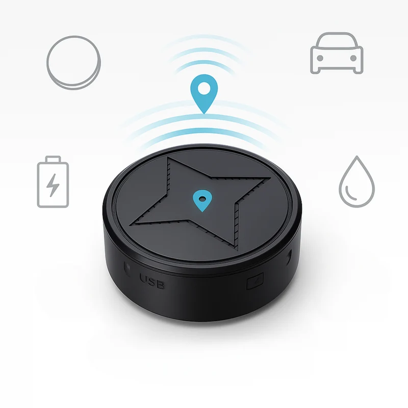 Diskret GPS Tracker til Biler med Magnetisk Montering