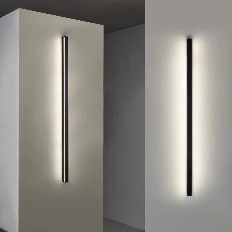 Elegant LED Væglampe i Sort - Stilfuld og Energibesparende