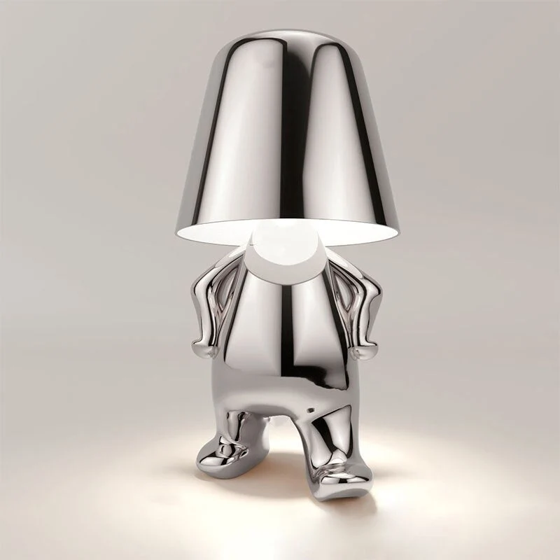 Stilfuldt guldbelagt LED-bordlampe med touch-kontrol