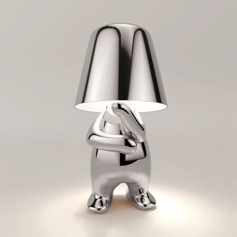 Stilfuldt guldbelagt LED-bordlampe med touch-kontrol