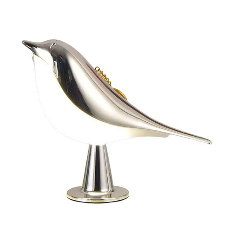 Stilfuld LED Bordlampe med Fuglemotiv og Blødt Lys