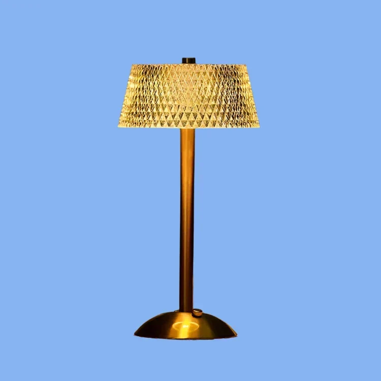 Trådløs Krystalbordlampe med LED - Elegant og Fleksibel