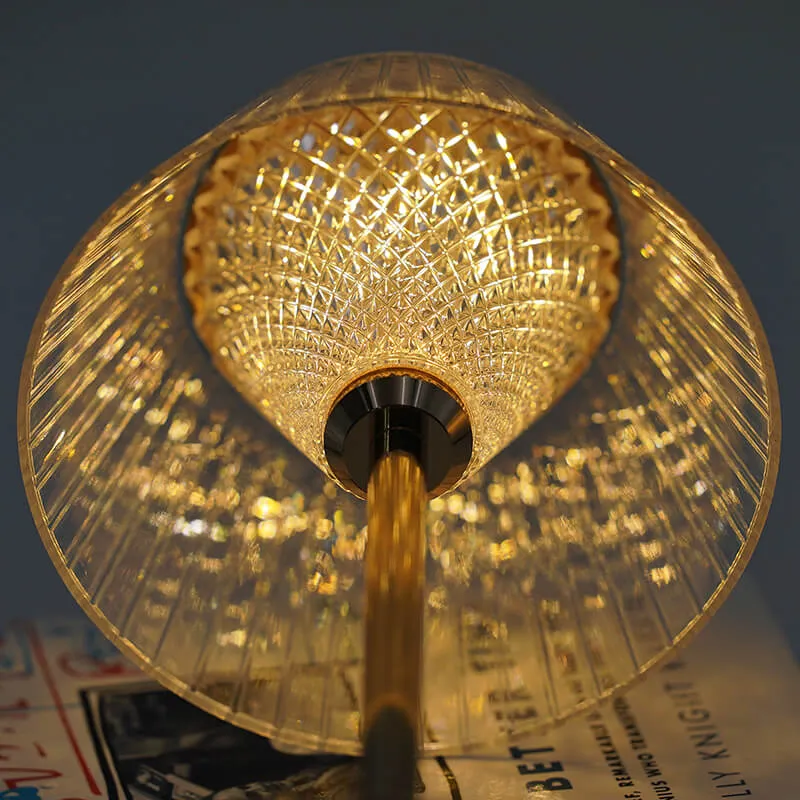 Trådløs Krystalbordlampe med LED - Elegant og Fleksibel