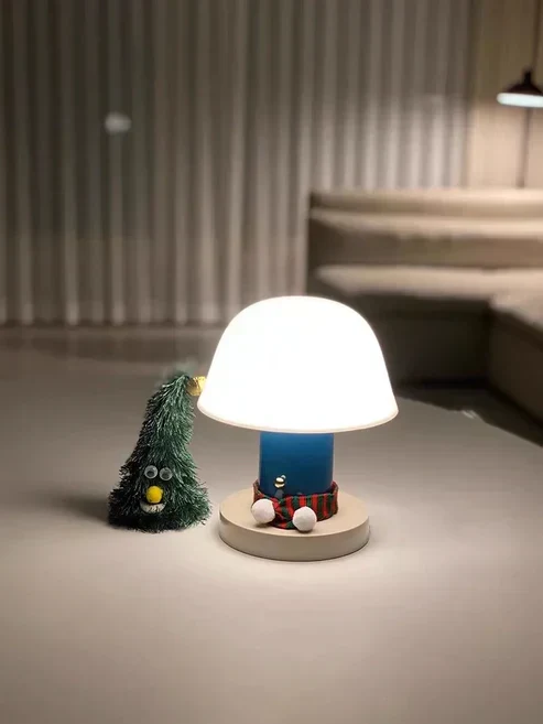Elegant Svampeformet Bordlampe med Justerbar LED-lys