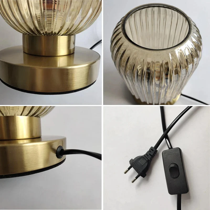 Moderne Bordlampe med Glaslampe for Stilfuldt Hjem