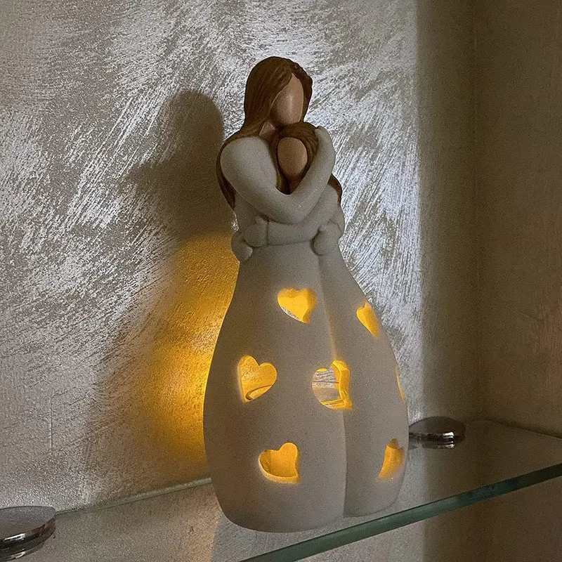 Hjerteformet Bordlampe i Resin – Skab Hygge i Hjemmet