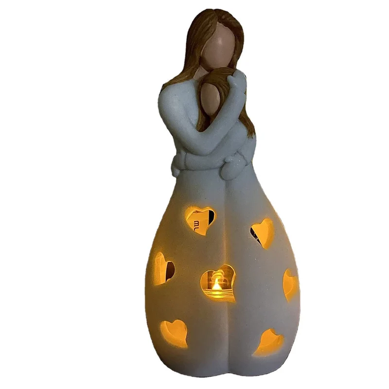 Hjerteformet Bordlampe i Resin – Skab Hygge i Hjemmet