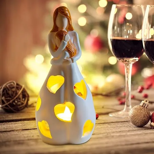Hjerteformet Bordlampe i Resin – Skab Hygge i Hjemmet