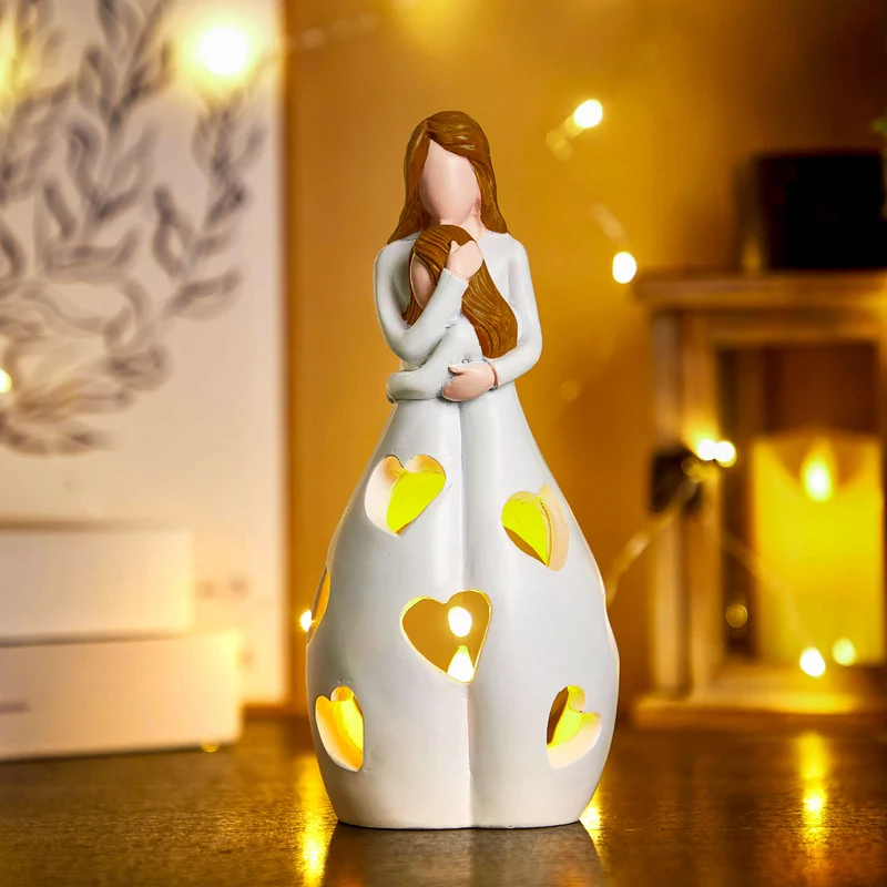Hjerteformet Bordlampe i Resin – Skab Hygge i Hjemmet